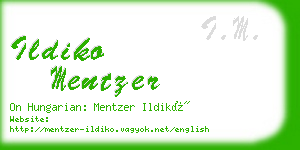 ildiko mentzer business card